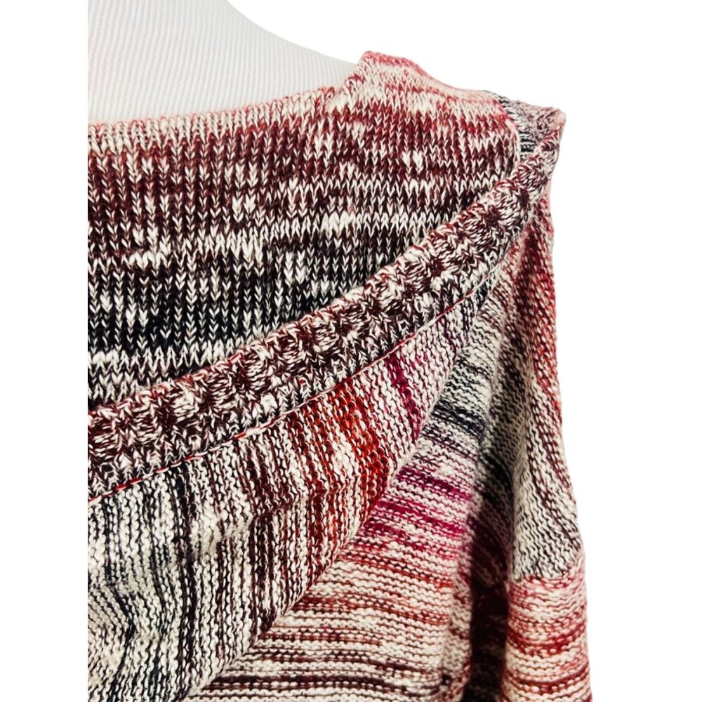 Maurices Multicolor Knit Hooded Pullover Relaxed Sweater - Picture 6 of 10
